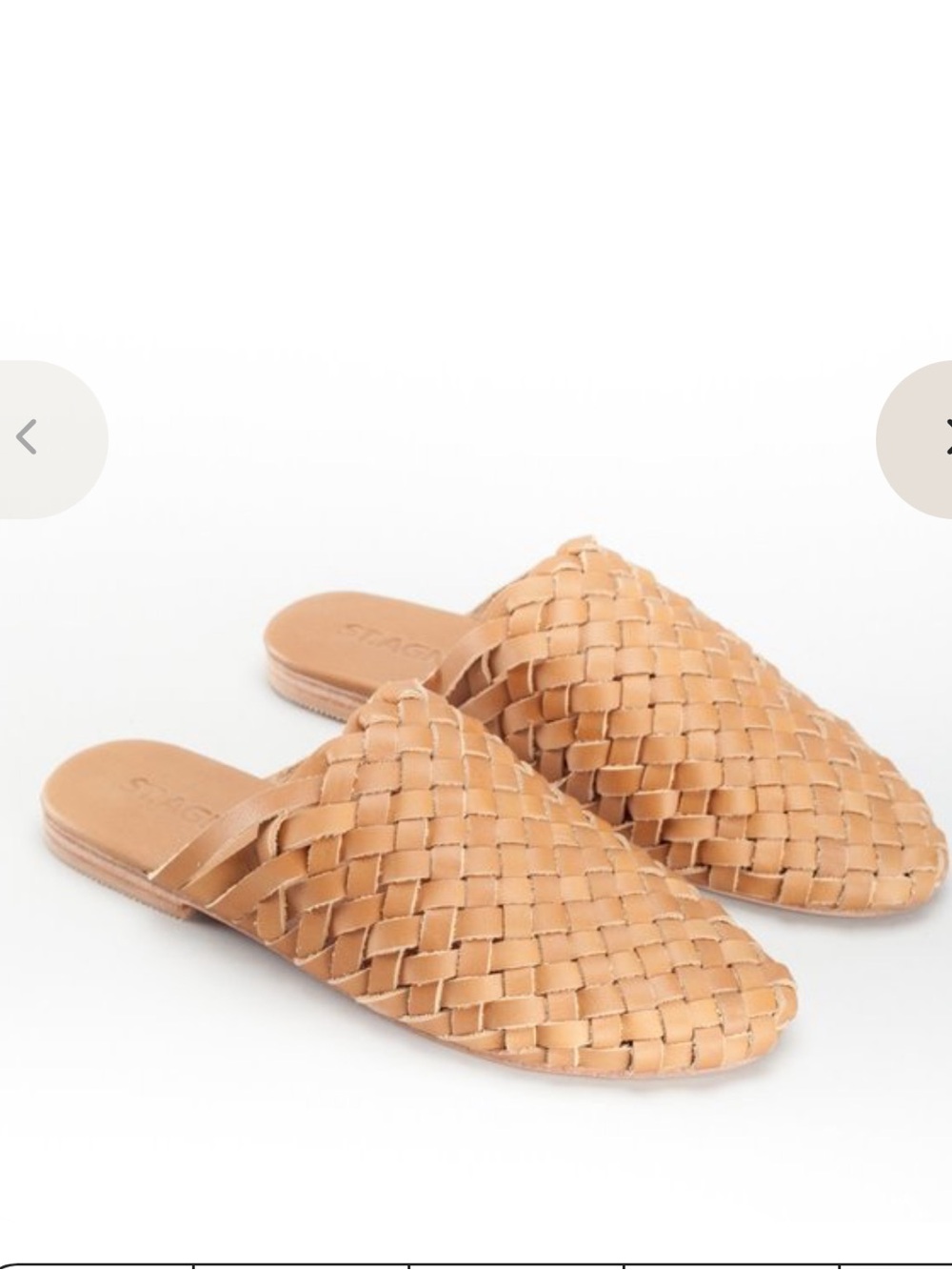 St Agni bunto woven leather slides 36 in almond - Picture 6 of 11
